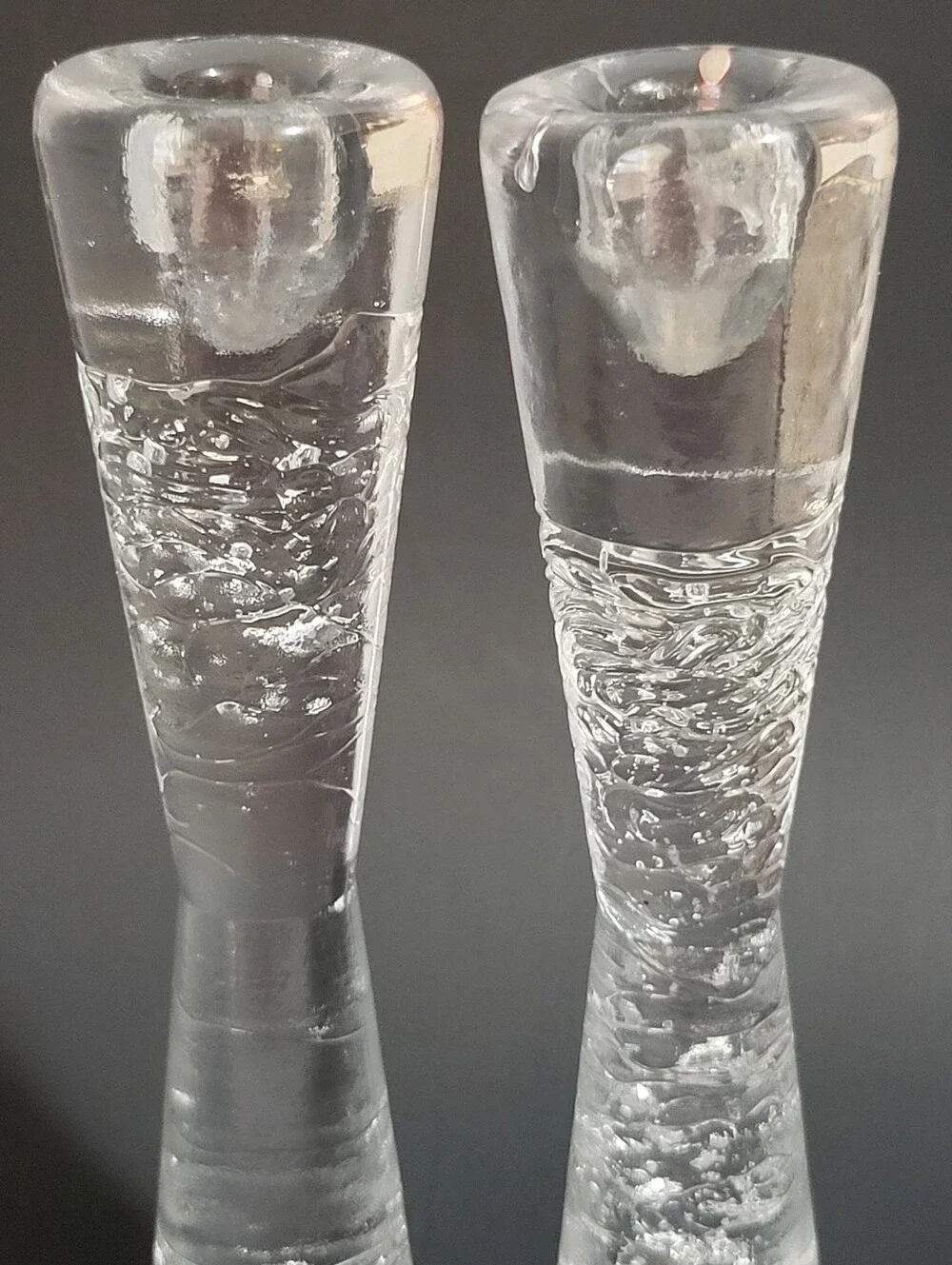 Pair Iittala Arkipelago Hourglass Candlestick Holders Timo Sarpenava Vtg 60s MCM